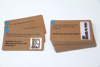 Task cards. for Tower numbers (french)