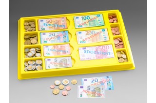 Euro - Cash Box. 130 bank notes + 160 coins