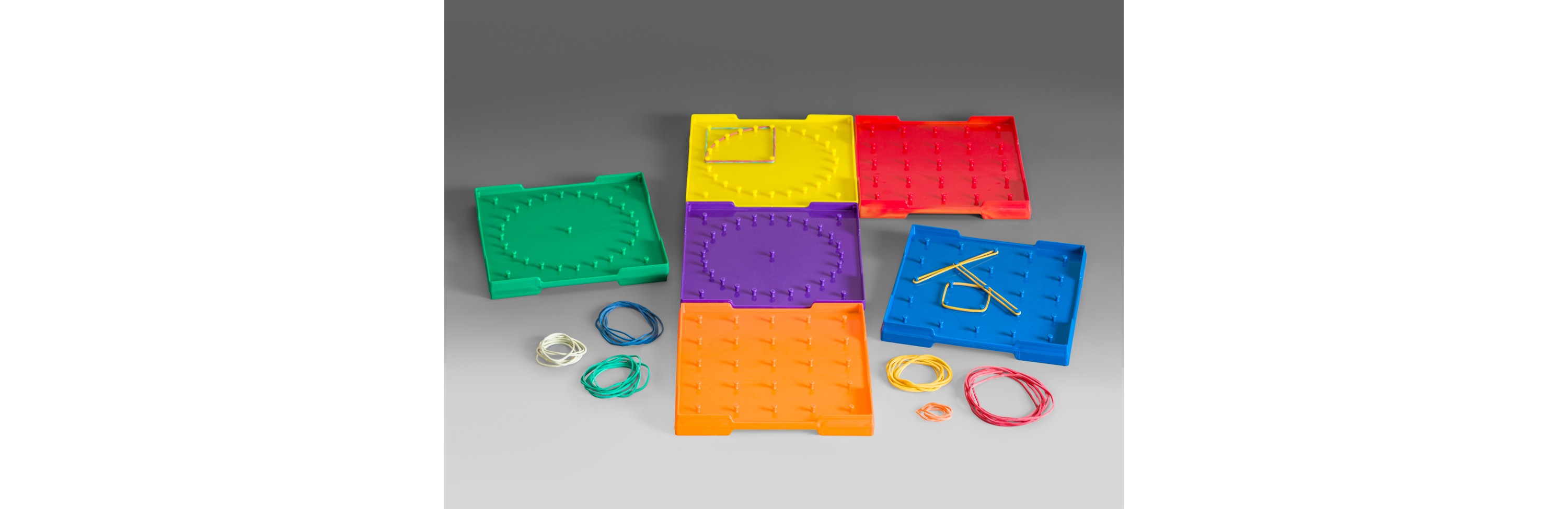 Wissner® aktiv lernen - Geometriebretter klein doppelseitig in 6 Farben (6 Stück) RE-Plastic®