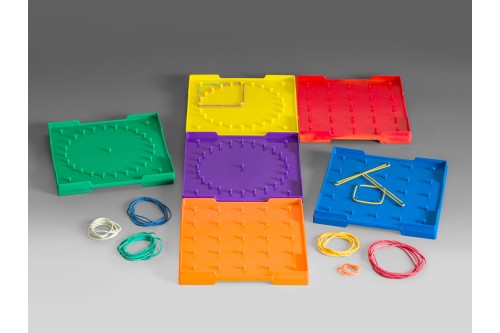 Wissner® active learning - Geoboards small double sided in 6 colours RE-Plastic®