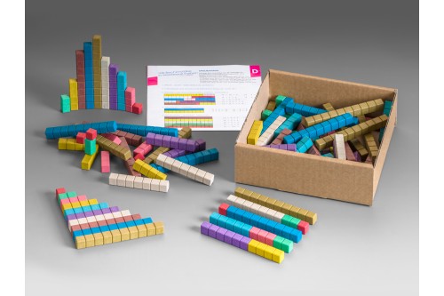 Wissner® active learning - Counting rods in 10 Montessori colours (100 pcs) RE-Wood®