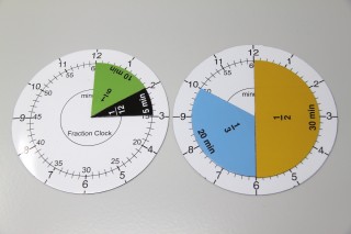 Bruchrechenuhr magnetisch (Fraction Clock)