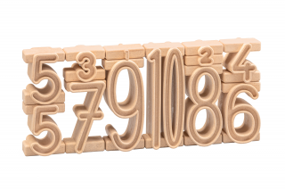 Tower Numbers number space of 100 (34 pcs) RE-Wood®