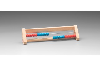 Abacus with 20 balls. red / blue