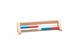 Abacus with 20 balls. red / blue