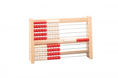Wissner® active learning - Abacus with 100 balls red / white RE-Wood®