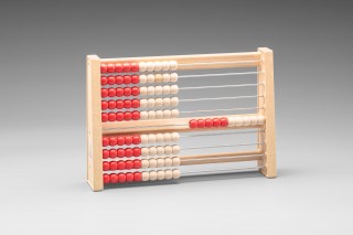 Abacus. with 100 balls. red / white