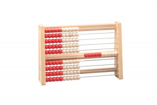 Abacus. with 100 balls. red / white
