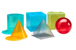 Geometrical Shape Set. transparent in 6 colours (6 pcs)