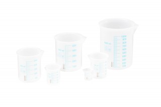Wissner® active learning - Beaker Set with blue scale (6 pcs) RE-Plastic®