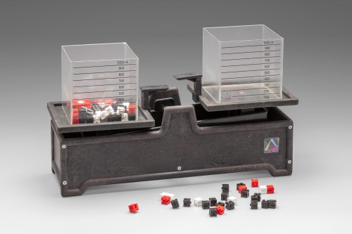 Tafelwaagensatz mit 2 Literboxen und Gewichtswürfel RE-Wood® RE-Plastic®