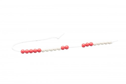 Wissner® active learning - 20 Arithmetic bead string red/white RE-Plastic®