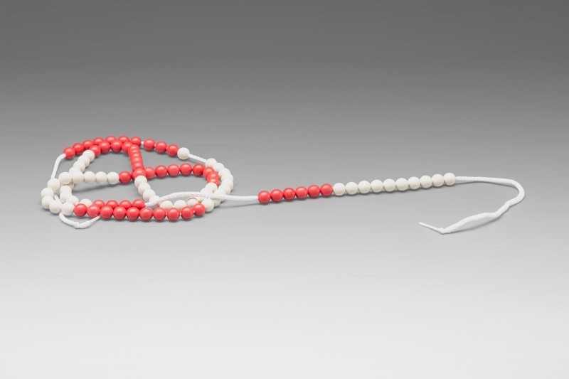 Wissner® active learning - Arithmetic Bead String red/white with 100 balls RE-Plastic®