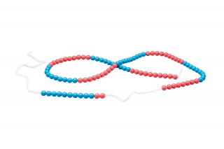 Arithmetic Bead String red/blue with 100 balls RE-Plastic®