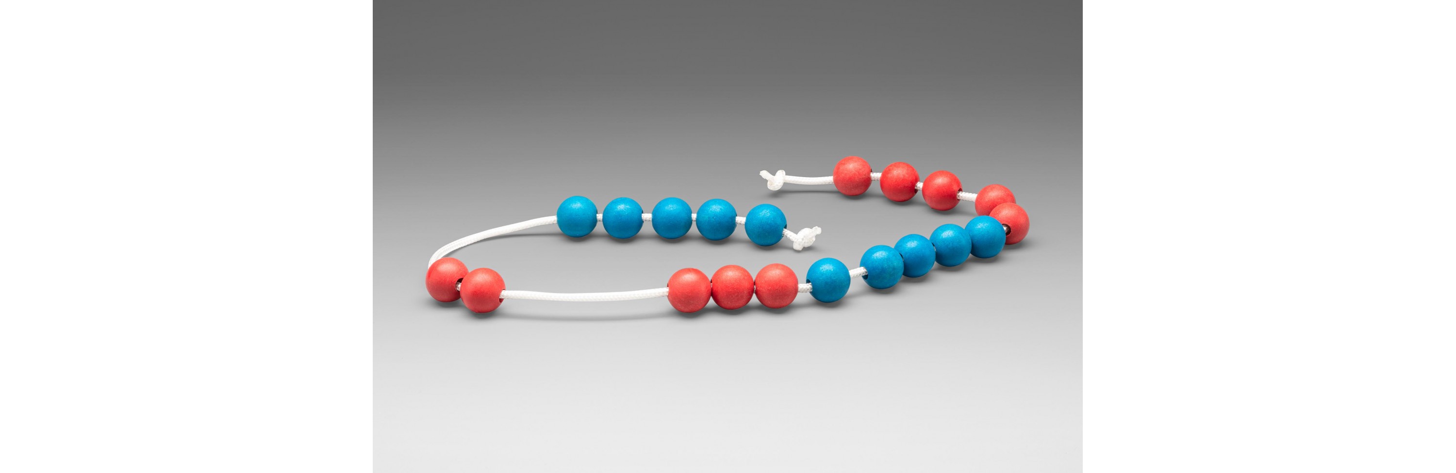 Wissner® active learning - Jumbo Arithmetic Bead String red/blue with 20 balls RE-Wood®