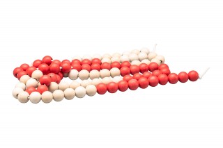 Jumbo Arithmetic Bead String red/white with 100 balls RE-Wood®