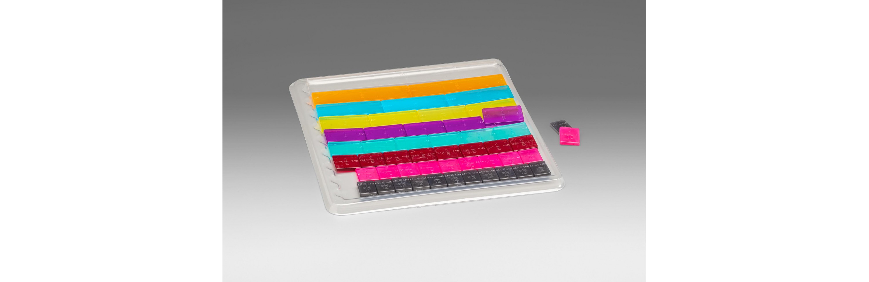 Wissner® active learning - Fraction Set linear in 9 colours (51 pcs) RE-Plastic®