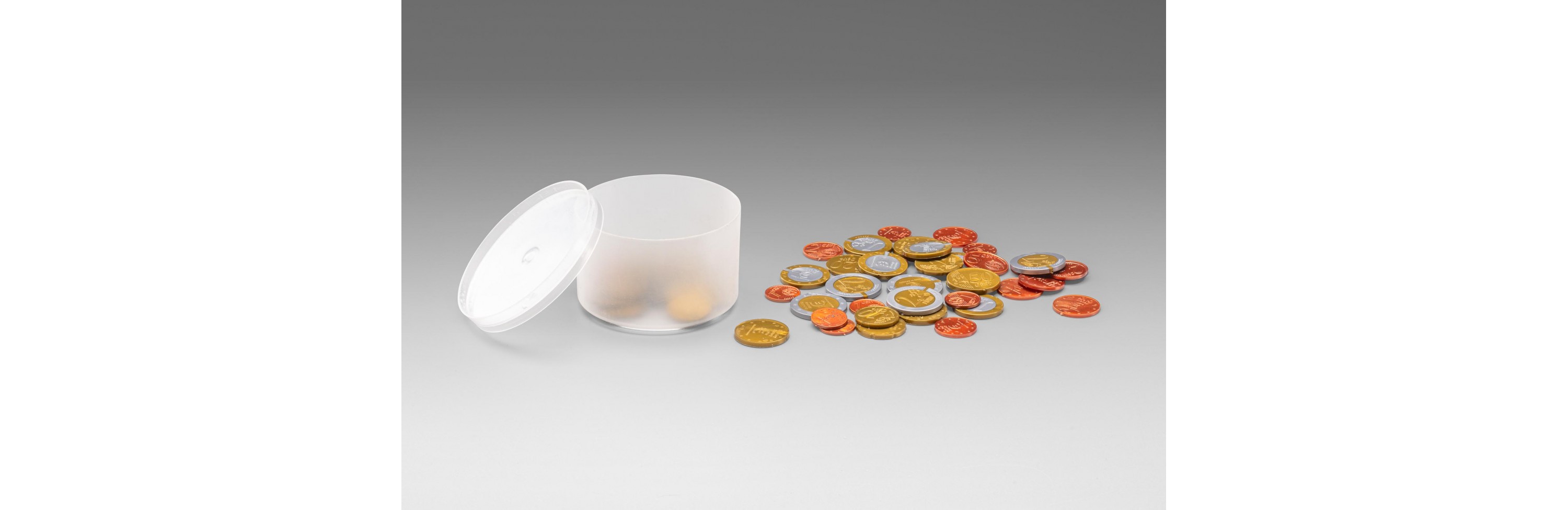 Wissner® aktiv lernen - Spielgeld Münzen kleiner Satz. (50 Münzen) RE-Plastic®