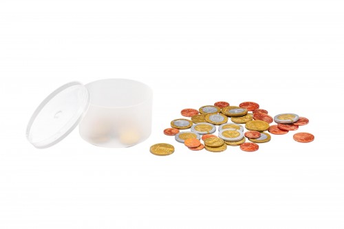 Spielgeld Münzen kleiner Satz. (50 Münzen) RE-Plastic®