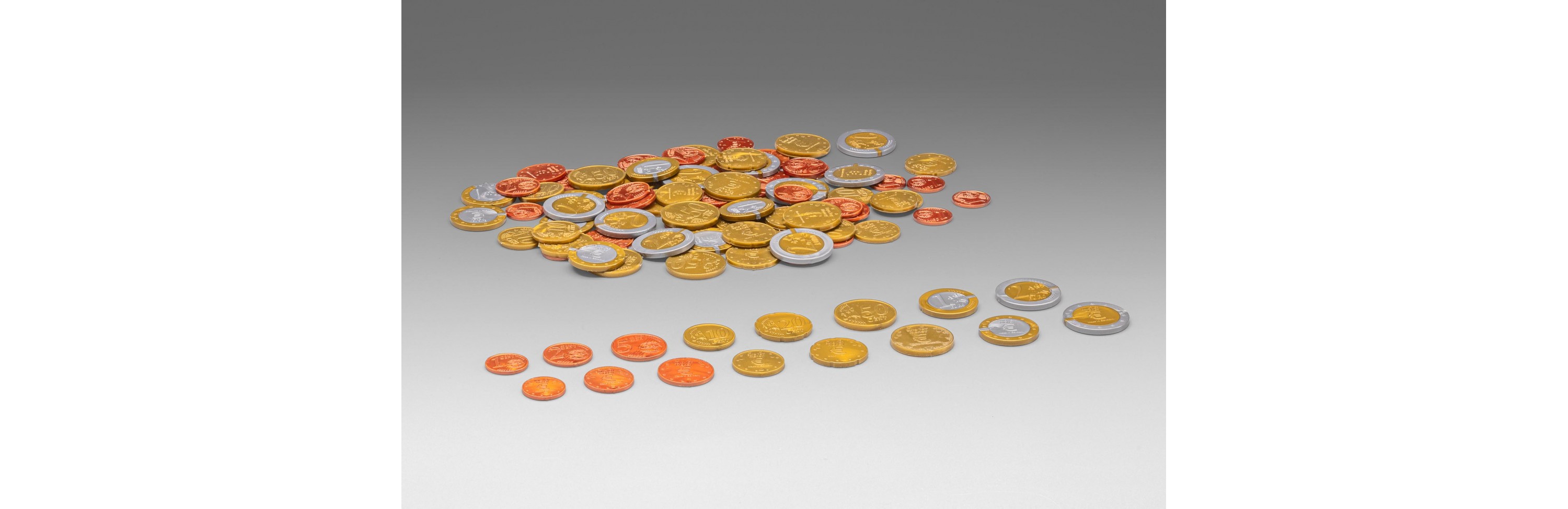 Wissner® aktiv lernen - Spielgeld Münzen mittlerer Satz (80 Münzen) RE-Plastic®