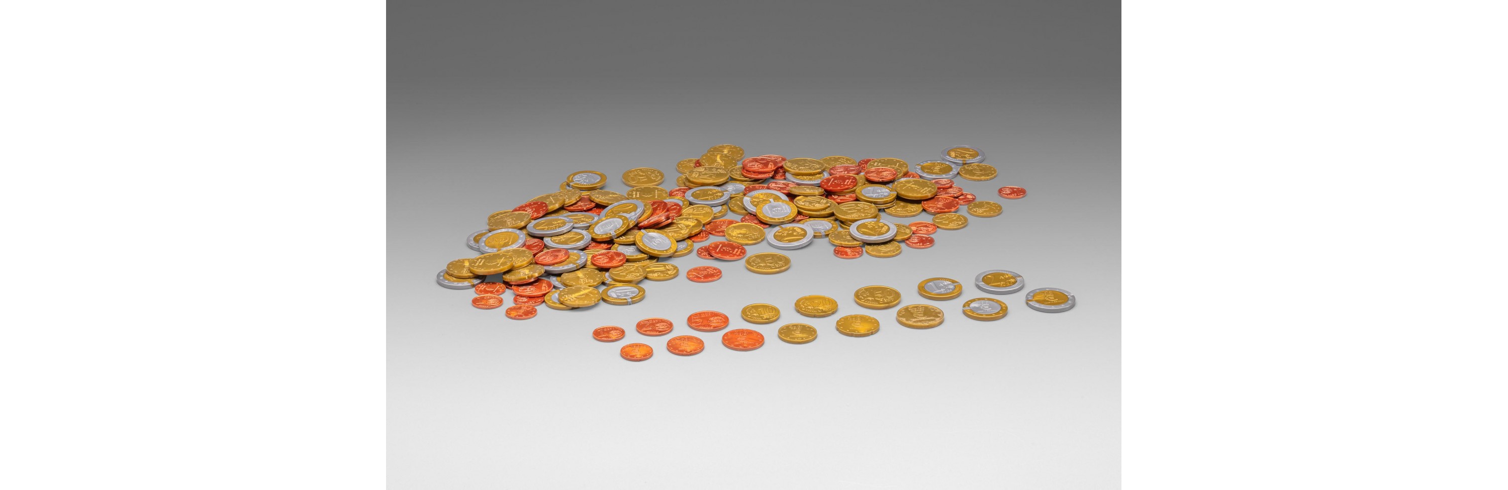 Wissner® aktiv lernen - Spielgeld Münzen großer Satz (160 Münzen) RE-Plastic®