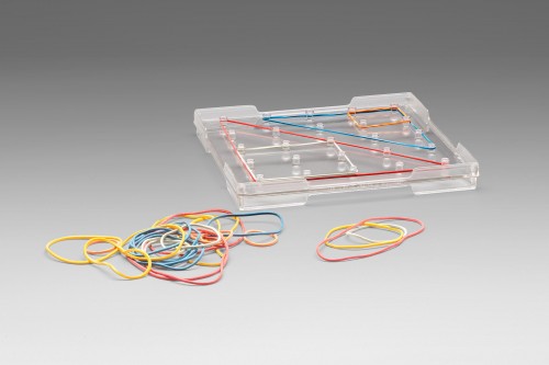 Wissner® aktiv lernen - Geometriebrett klein transparent RE-Plastic®