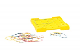Geoboard small double sided yellow RE-Plastic®