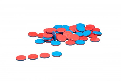 Counting chips red/blue (50 pcs) RE-Plastic®