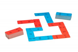 Domino Game. Multiplication. in the 100 number range