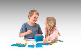 Wissner® active learning - Dienes Base Ten Set in 5 colours (141 pcs) RE-Wood®