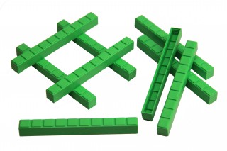 Rods of Ten 50 pcs (green) RE-Plastic®