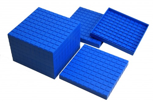 Hunderterplatten 10 Stück (blau) RE-Plastic®