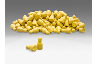 Wissner® aktiv lernen - Satz aus 100 Spielfiguren in gelb RE-Wood®