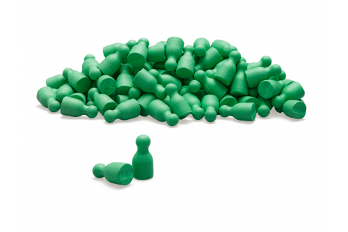 Set of 100 green Pawns RE-Wood®