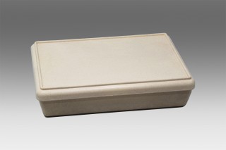 RE-Wood® Box mit Deckel naturfarben