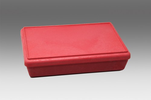 RE-Wood® Box mit Deckel rot