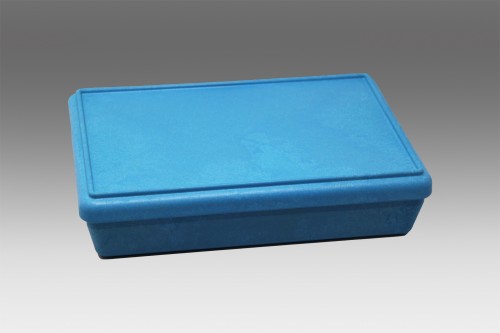 RE-Wood® Box mit Deckel blau