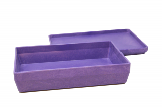 RE-Wood® Box with lid. purple