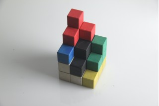SOMA-Würfel 7 farbige Elemente RE-Wood®