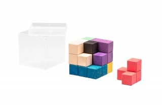 Soma-Cube in 7 colours RE-Wood®