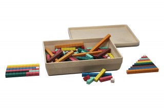 Wissner® aktiv lernen - Rechenstäbchen in 10 Farben (126 Stück) RE-Wood®