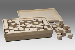 Wissner® active learning - Cubes in natural colours 2 x 2 x 2 cm (150 pcs) RE-Wood®