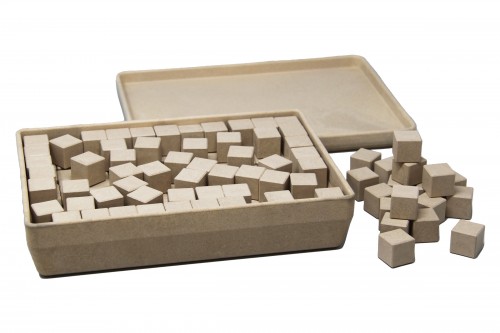 Cubes in natural colours 2 x 2 x 2 cm (150 pcs) RE-Wood®