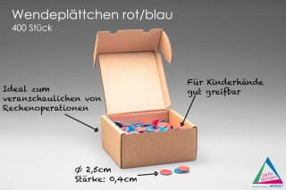 Wendeplättchen. rot/blau (400 Stück)