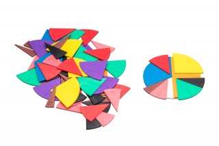 Fraction Set. round in 10 colours. (71 pcs)