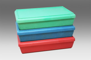 RE-Wood® Box mit Deckel. grün