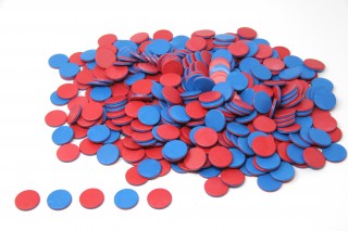Counting chips. red/blue (400 pcs)