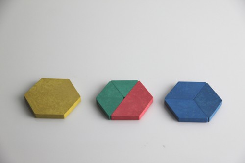 Wissner® aktiv lernen -Geometrische Legeplättchen Pattern Blocks (250 Teile) RE-Wood®