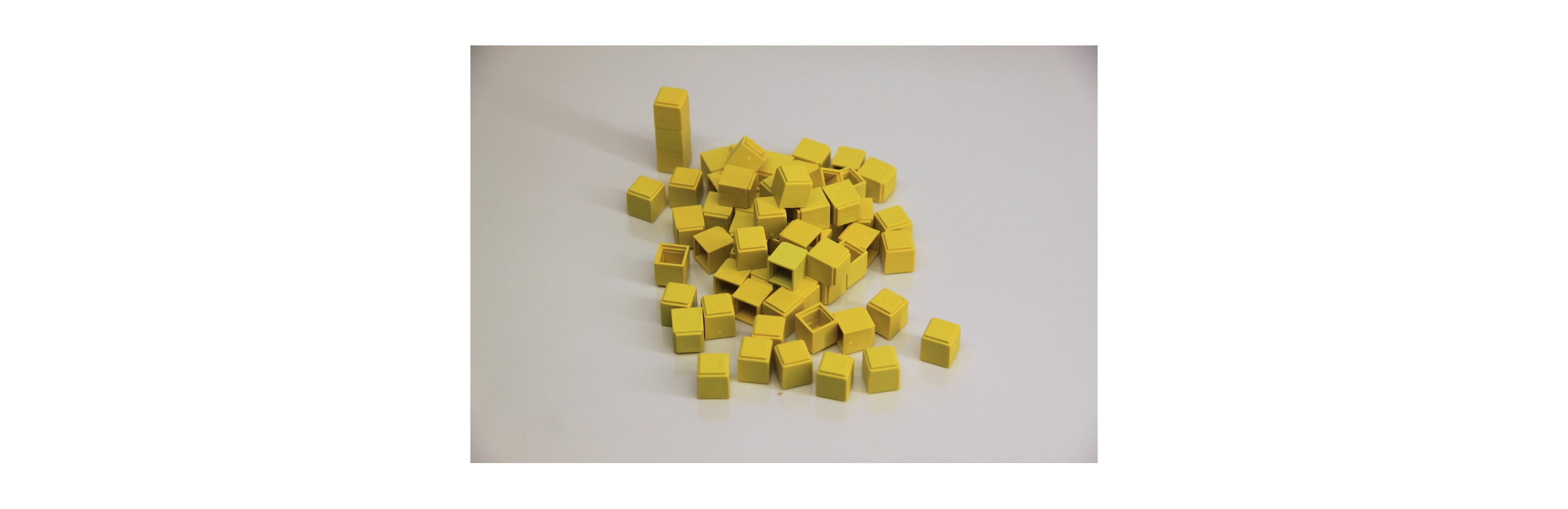 Wissner® active learning - Base Ten Units 100 pcs (yellow) RE-Plastic®