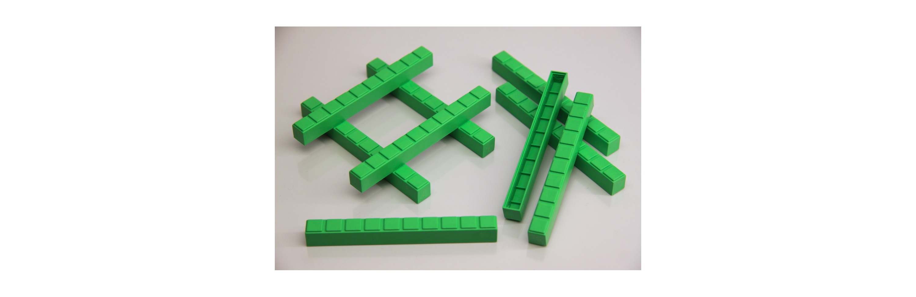 Wissner® active learning - Rods of Ten 50 pcs (green) RE-Plastic®